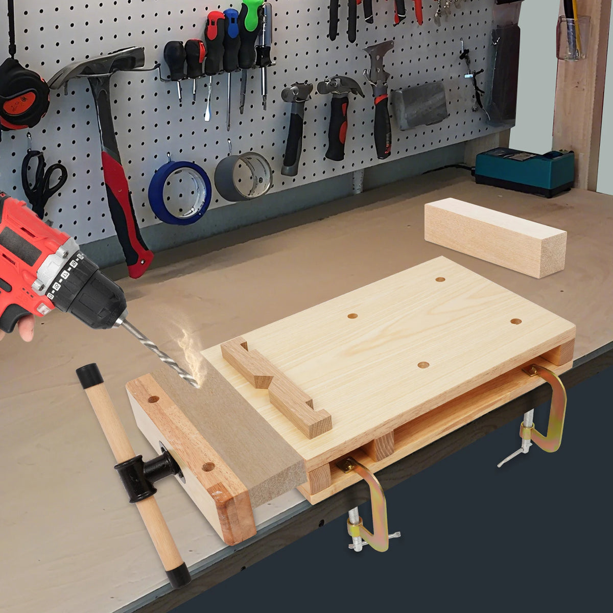 Portable Wooden Workbench