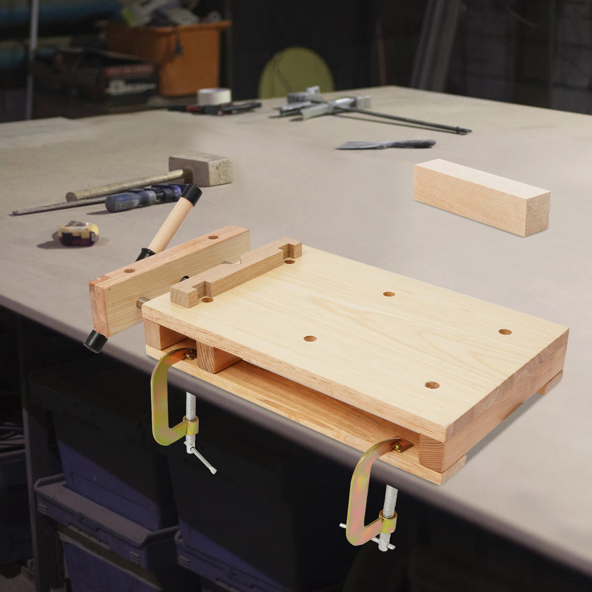 Portable Wooden Workbench