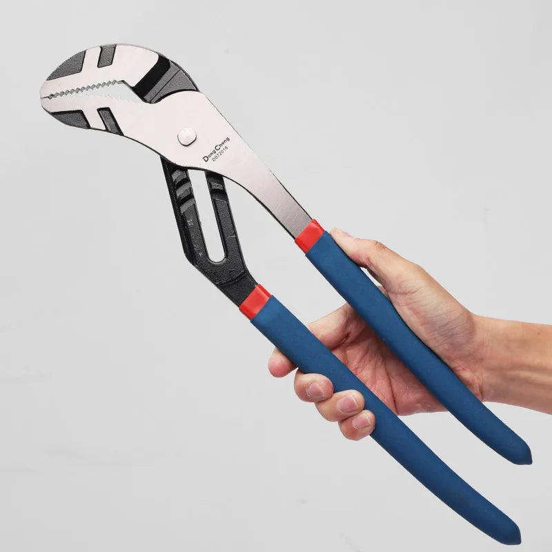 8/10/12/16" Professional Water Pump Pliers, Forged Steel Non-Slip Handle, Parallel Jaw Design, Secure Grip for Plumbing Repairs